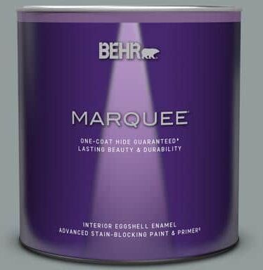 BEHR MARQUEE 1 qt. #720F-4 Stone Fence Eggshell Enamel Interior Paint & Primer