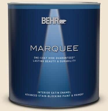 BEHR MARQUEE 1 qt. #N290-1 Original White Satin Enamel Interior Paint & Primer