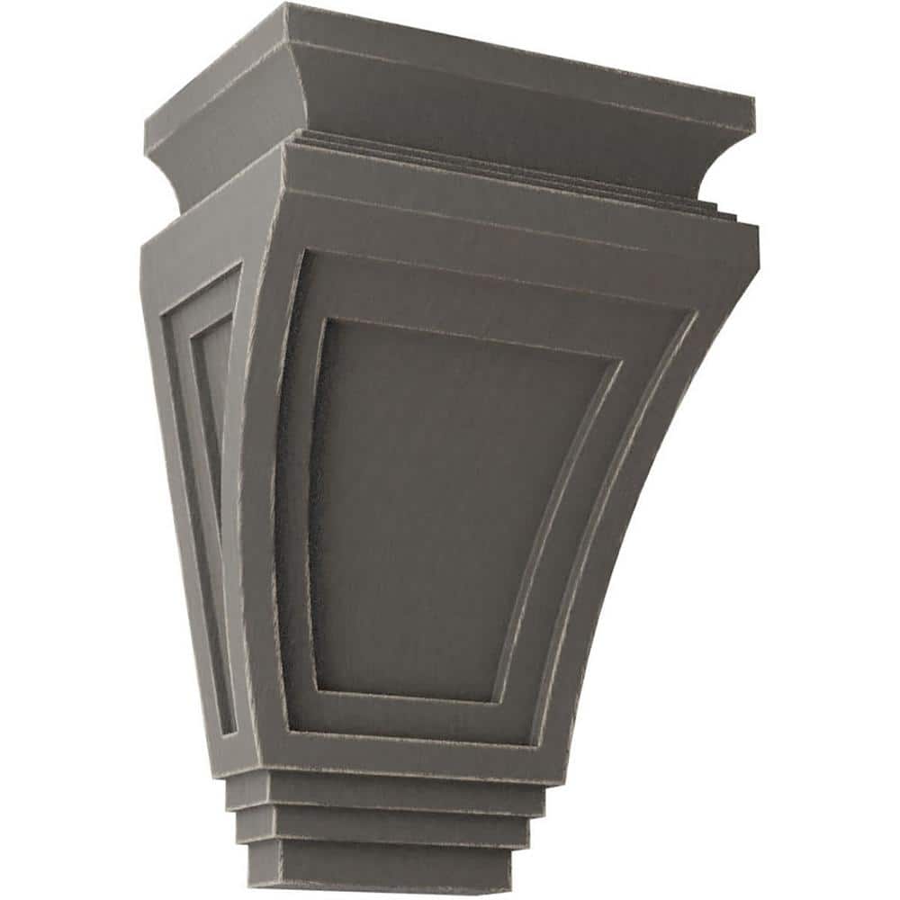 Ekena Millwork 6 in. x 9 in. x 4 in. Reclaimed Grey Arts and Crafts Wood Vintage Decor Corbel