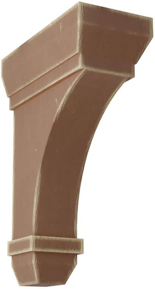 Ekena Millwork 2-1/4 in. x 7 in. x 5 in. Weathered Brown Stockport Wood Vintage Decor Bracket