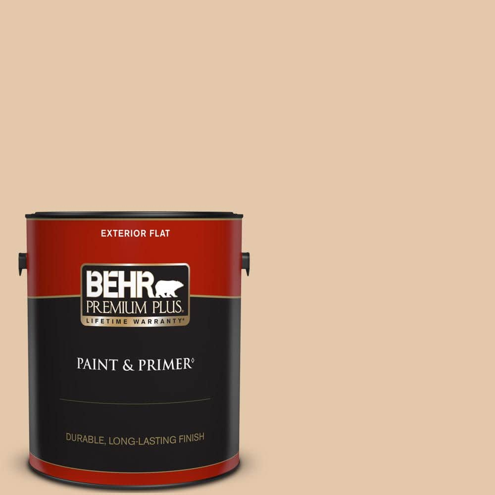 BEHR PREMIUM PLUS 1 gal. #MQ2-45 Craft Juggler Flat Exterior Paint & Primer