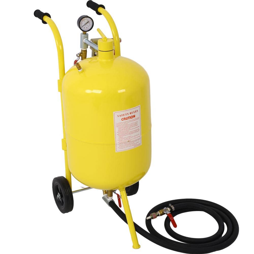 Amucolo 10 Gal Pot Sandblaster, 125 psi Pressure Sand Blasting Complete Kit for Paint, Stain and Special Surface Treatment