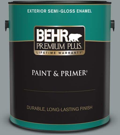 BEHR PREMIUM PLUS 1 gal. #720F-4 Stone Fence Semi-Gloss Enamel Exterior Paint & Primer