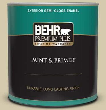 BEHR PREMIUM PLUS 1 qt. #PPU9-12 Prairie House Semi-Gloss Enamel Exterior Paint & Primer