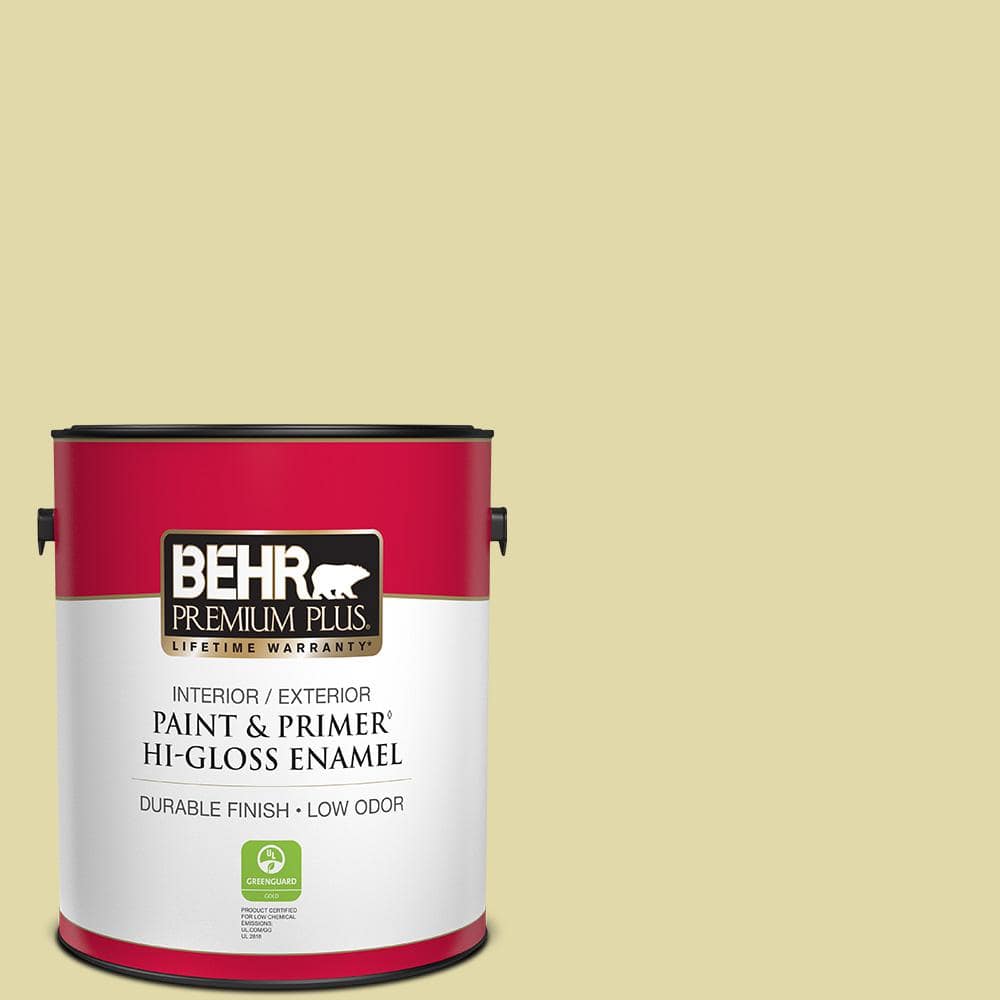 BEHR PREMIUM PLUS 1 gal. Home Decorators Collection #HDC-CT-27A Fresh Willow Hi-Gloss Interior/Exterior Enamel Paint & Primer