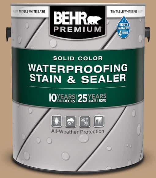 BEHR PREMIUM 1 gal. #N270-4 Oxford Street Solid Color Waterproofing Exterior Wood Stain and Sealer