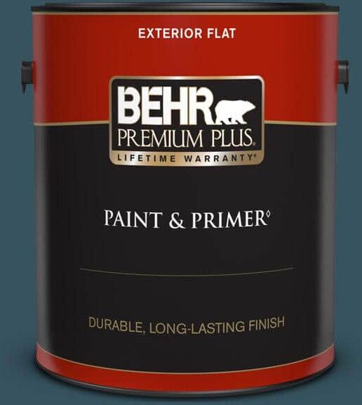 BEHR PREMIUM PLUS 1 gal. #MQ5-24 Opera Glasses Flat Exterior Paint & Primer