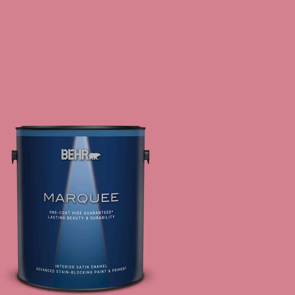 BEHR MARQUEE 1 gal. #P140-4 I Pink I Can Satin Enamel Interior Paint & Primer