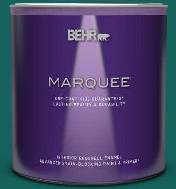 BEHR MARQUEE 1 qt. #S-H-490 Billiard Table Eggshell Enamel Interior Paint & Primer