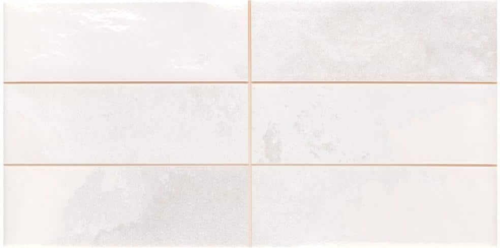 Merola Tile Kings Luxe Tradition Brick White 7-7/8 in. x 15-3/4 in. Porcelain Wall Tile (10.56 sq. ft./Case)