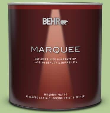 BEHR MARQUEE 1 qt. #430D-4 Garden Spot Matte Interior Paint & Primer