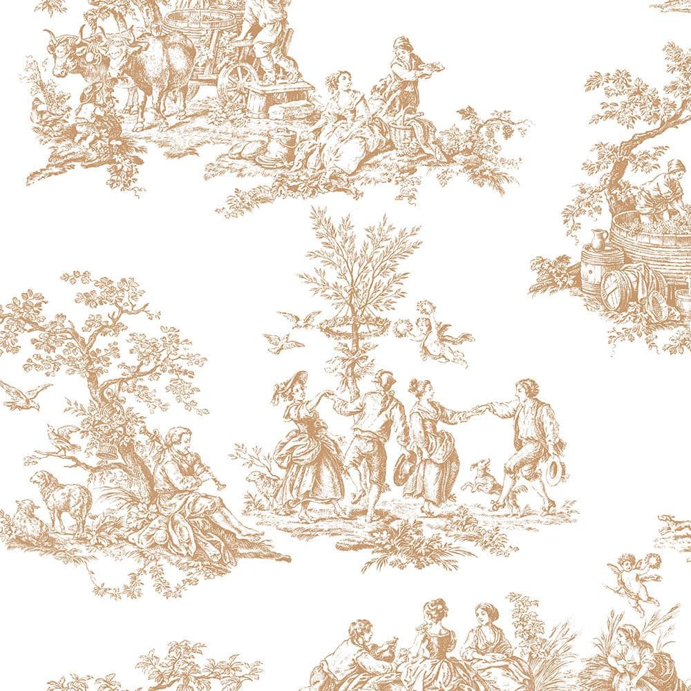 Norwall Romantic Toile Vinyl Roll Wallpaper (Covers 56 sq. ft.)