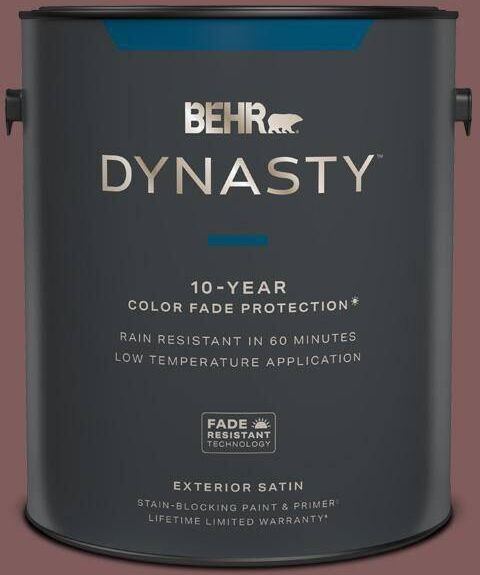 BEHR DYNASTY 1 gal. #140F-6 Book Binder Satin Enamel Exterior Stain-Blocking Paint & Primer