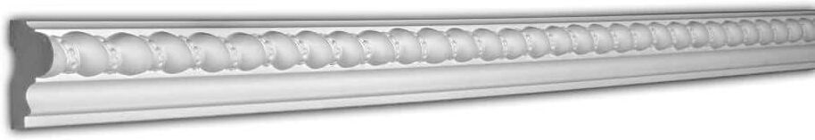 American Pro Decor 2 in. x 7/8 in. x 96 in. Rope and Beads Polyurethane Panel Moulding Pro Pack 40 LF (5-Pack)