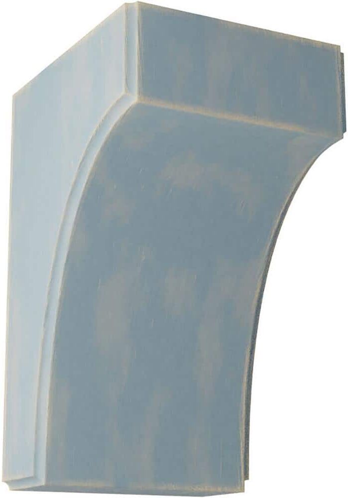 Ekena Millwork 3-1/2 in. x 6 in. x 4 in. Driftwood Blue Clarksville Wood Vintage Decor Bracket