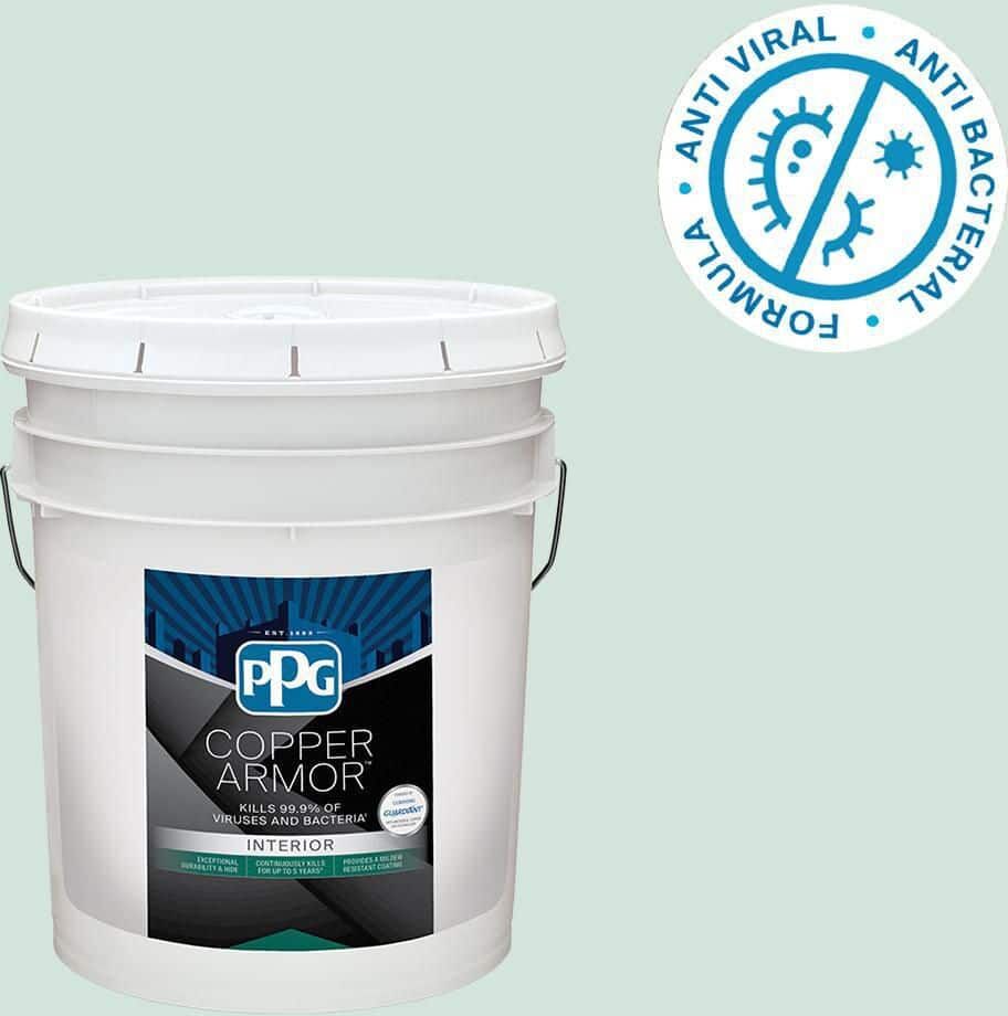 COPPER ARMOR 5 gal. PPG1139-1 Summer Breeze Semi-Gloss Interior Paint