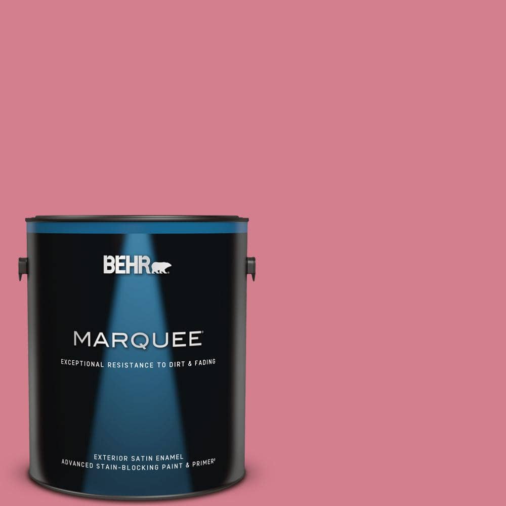 BEHR MARQUEE 1 gal. #P140-4 I Pink I Can Satin Enamel Exterior Paint & Primer