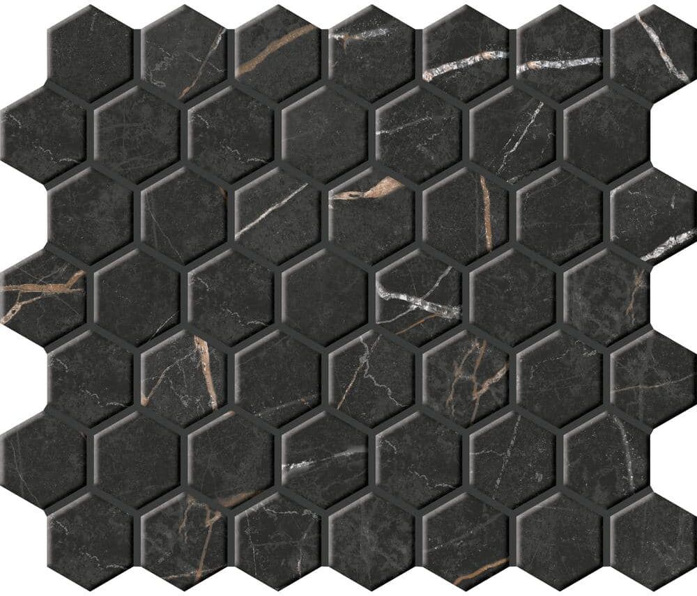 Daltile Perpetuo Infinite Black 10 in. x 12 in. Glazed Ceramic Mosaic Tile (97.2 sq. ft./Pallet)