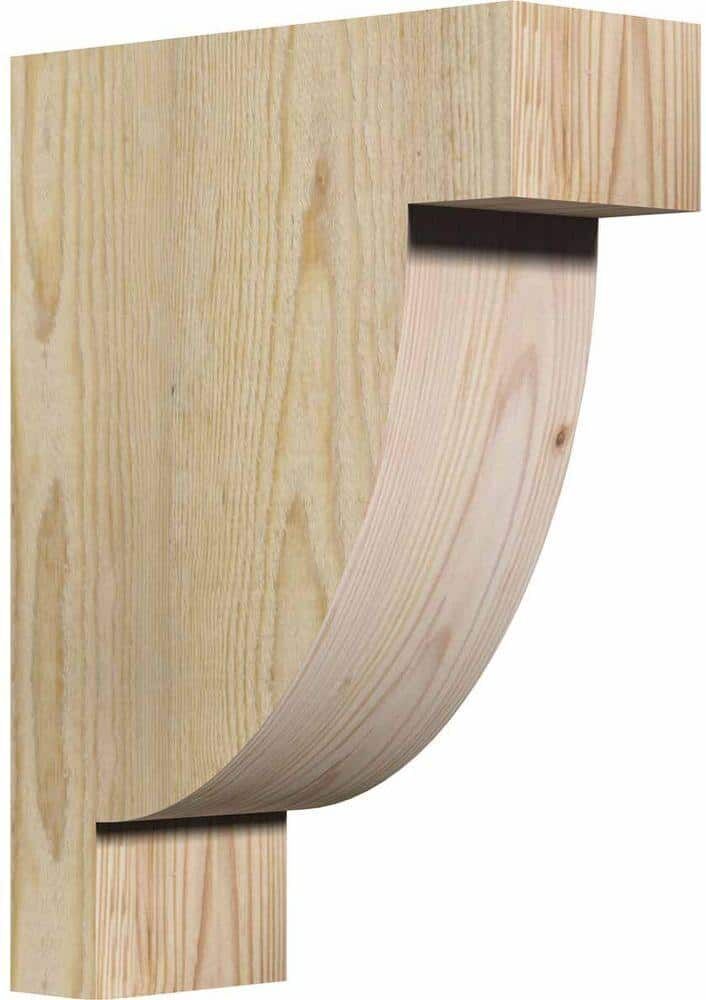 Ekena Millwork 4 in. x 10 in. x 14 in. Douglas Fir Alpine Rough Sawn Corbel