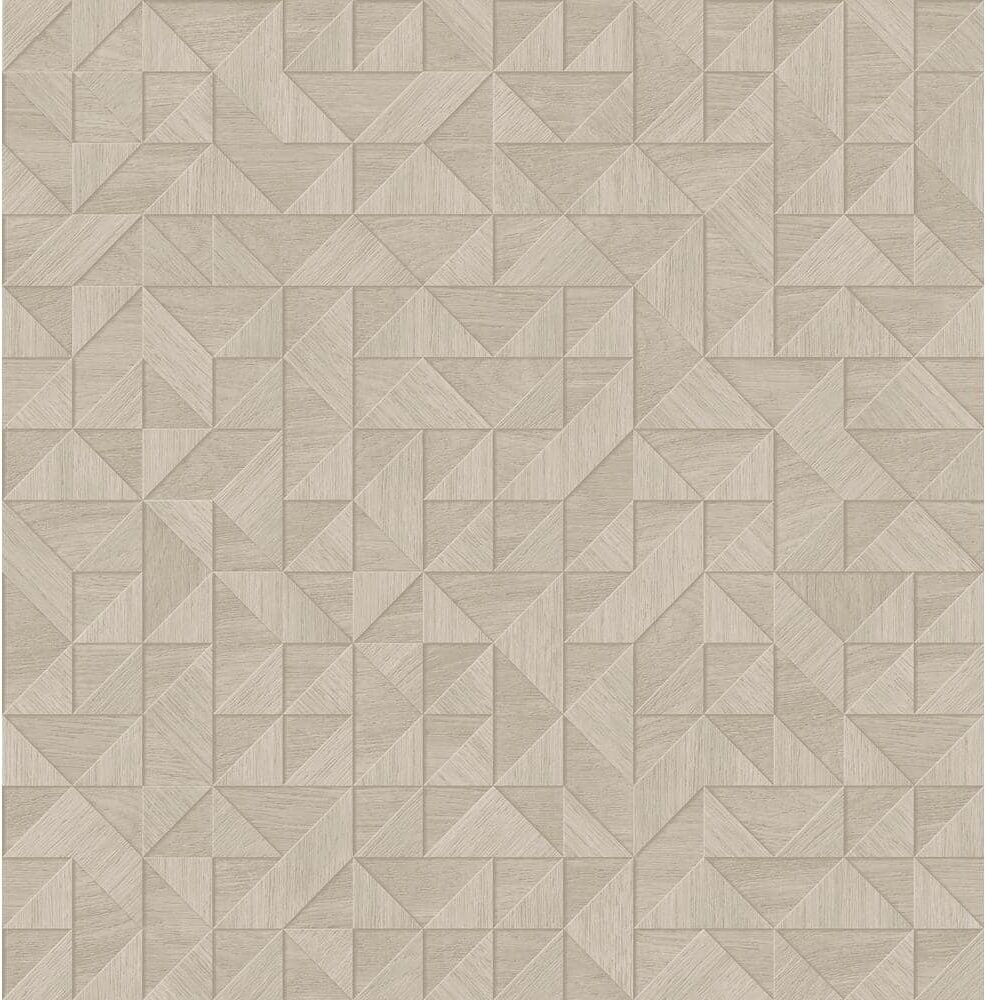 Decorline Gallerie Grey Triangle Geometric Grey Paper Strippable Roll (Covers 56.4 sq. ft.)