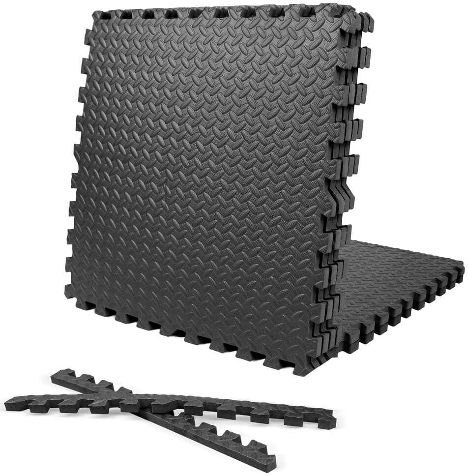 CAP 24 in. x 24 in. x 3/4 in. Extra Thick Interlocking Puzzle Exercise Mat for Home and Gym Equipment (24 sq. ft.)