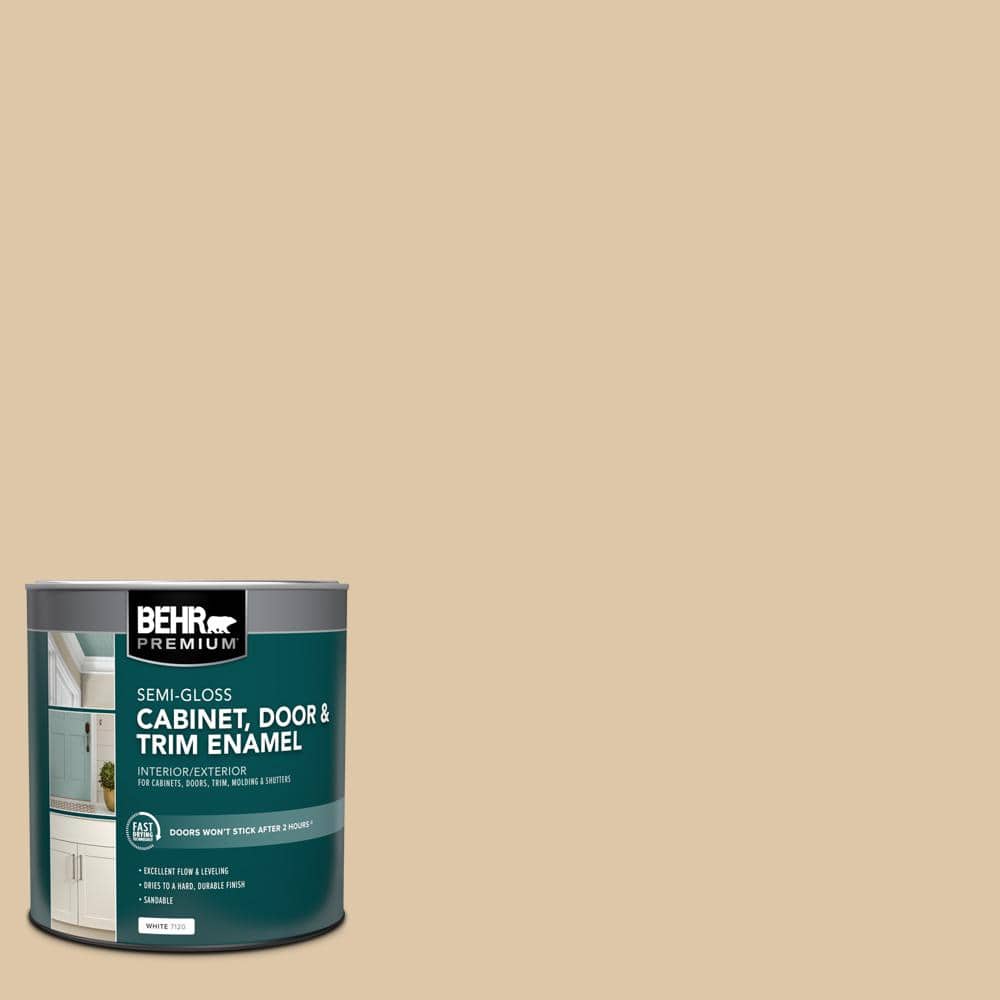 BEHR PREMIUM 1 qt. #PPU4-13 Sand Motif Semi-Gloss Enamel Interior/Exterior Cabinet, Door & Trim Paint