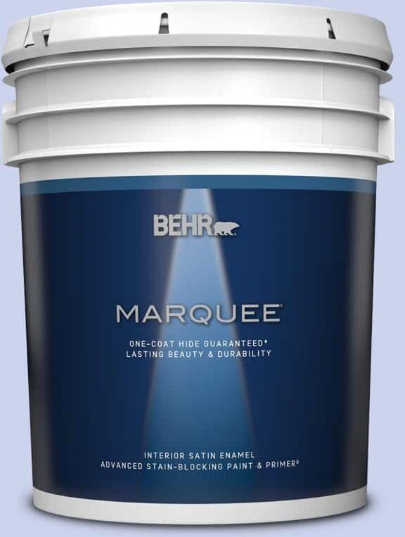 BEHR MARQUEE 5 gal. #P540-2 Garden Fairy Satin Enamel Interior Paint & Primer