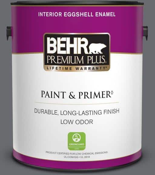 BEHR PREMIUM PLUS 1 gal. Home Decorators Collection #HDC-CL-04G Liberty Bell Gray Eggshell Enamel Low Odor Interior Paint & Primer