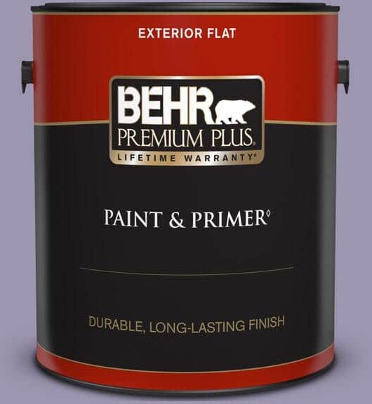 BEHR PREMIUM PLUS 1 gal. #S570-4 Night Music Flat Exterior Paint & Primer