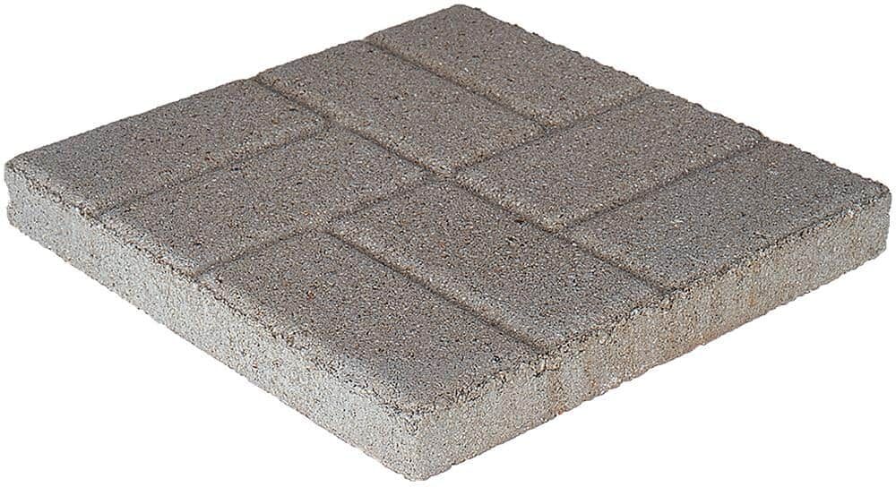 Pavestone 16 in. x 16 in. x 1.77 in. Pewter Brickface Square Concrete Step Stone (84-Pieces/149 sq. ft./Pallet)