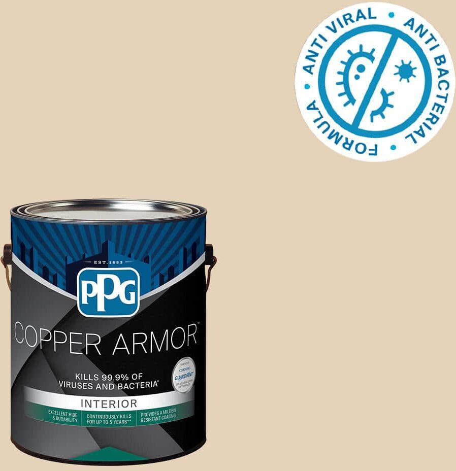 COPPER ARMOR 1 gal. PPG1095-3 Almond Brittle Semi-Gloss Interior