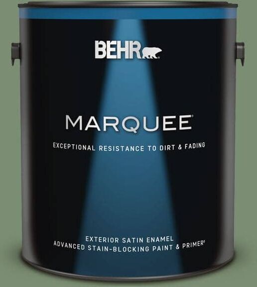 BEHR MARQUEE 1 gal. #PPU11-02 Shallot Bulb Satin Enamel Exterior Paint & Primer