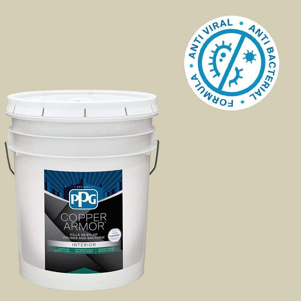 COPPER ARMOR 5 gal. PPG1113-2 Silver Sage Semi-Gloss Interior Paint
