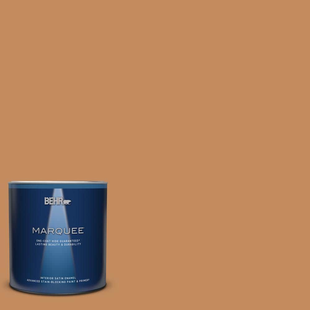 BEHR MARQUEE 1 qt. #PPU3-13 Glazed Ginger Satin Enamel Interior Paint & Primer