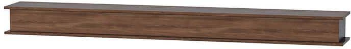 EH PUERTA 6 ft. Brown Wooden Color Finished Cap-Shelf Mantel