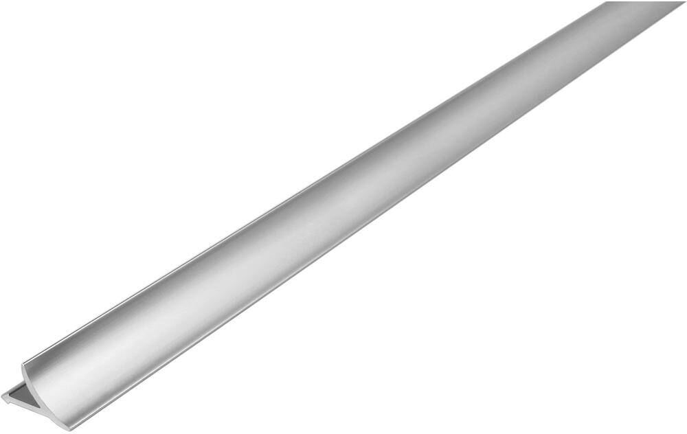 DURAL T-Cove High Gloss Silver 5/8 in. Profile Tile Edging Trim