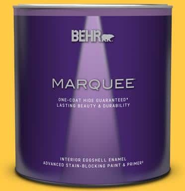 BEHR MARQUEE 1 qt. #P290-6 English Daisy Eggshell Enamel Interior Paint & Primer