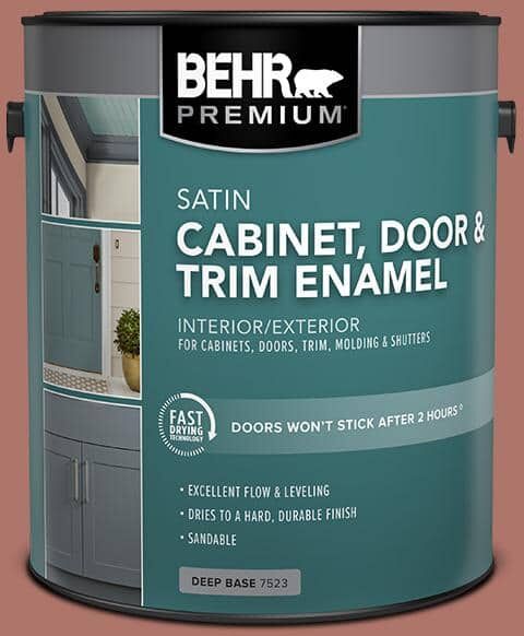 BEHR PREMIUM 1 gal. #S160-5 Hot Chili Satin Enamel Interior/Exterior Cabinet, Door & Trim Paint