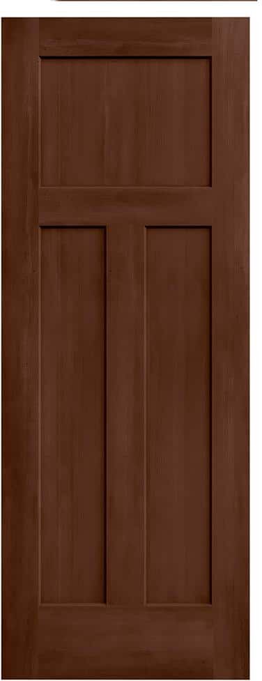 JELD-WEN 30 in. x 80 in. Craftsman Milk Chocolate Stain Solid Core Molded Composite MDF Interior Door Slab