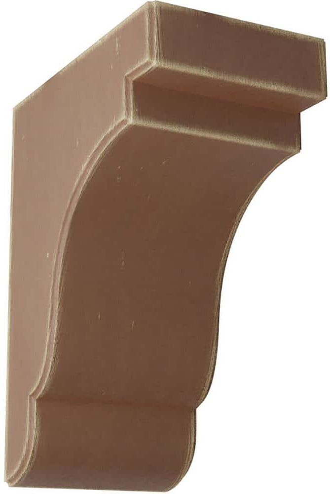 Ekena Millwork 5-1/4 in. x 11 in. x 8-1/2 in. Weathered Brown Bedford Wood Vintage Decor Bracket