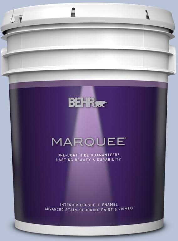 BEHR MARQUEE 5 gal. #610C-3 Virginia Blue Eggshell Enamel Interior Paint & Primer