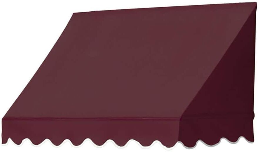 Awnings in a Box 4 ft. Traditional Manually Retractable Awning (26.5 in. Projection) in Burgundy