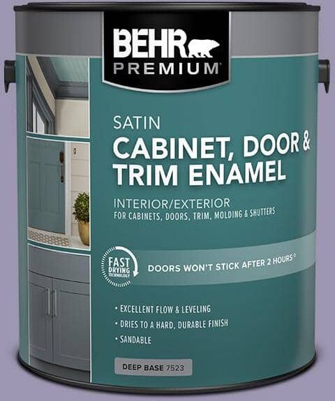 BEHR PREMIUM 1 gal. #S570-4 Night Music Satin Enamel Interior/Exterior Cabinet, Door & Trim Paint