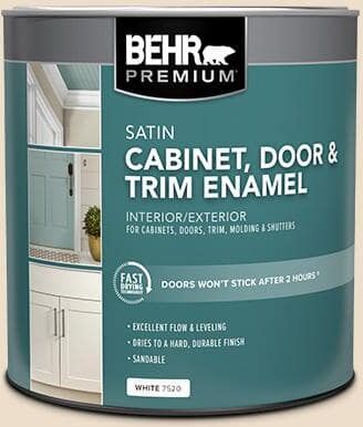 BEHR PREMIUM 1 qt. #23 Antique White Satin Enamel Interior/Exterior Cabinet, Door & Trim Paint