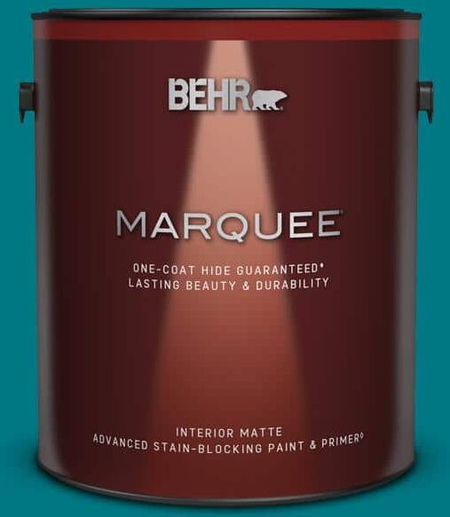 BEHR MARQUEE 1 gal. #P470-7 The Real Teal Matte Interior Paint & Primer