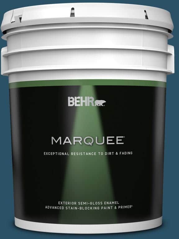 BEHR MARQUEE 5 gal. #560D-7 Planetarium Semi-Gloss Enamel Exterior Paint & Primer