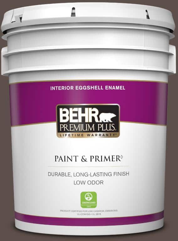 BEHR PREMIUM PLUS 5 gal. Home Decorators Collection #HDC-AC-07 Oak Creek Eggshell Enamel Low Odor Interior Paint & Primer