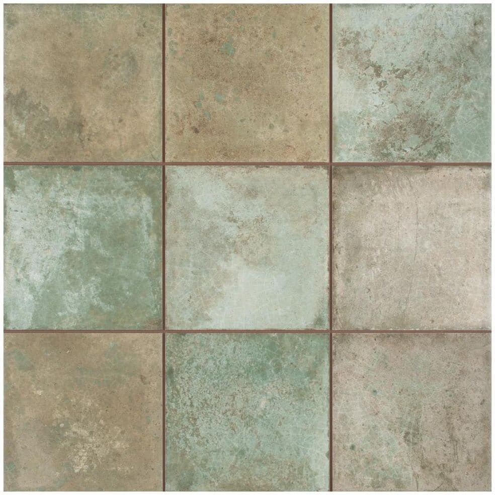 Merola Tile Kings Etna Sage 13-1/8 in. x 13-1/8 in. Ceramic Floor and Wall Tile (12.2 sq. ft./Case)