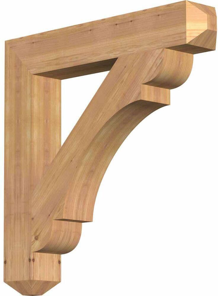 Ekena Millwork 5-1/2 in. x 40 in. x 36 in. Western Red Cedar Olympic Craftsman Smooth Bracket