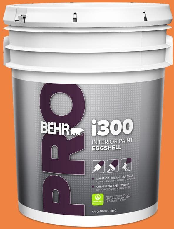 BEHR PRO 5 gal. #P220-7 Construction Zone Eggshell Interior Paint